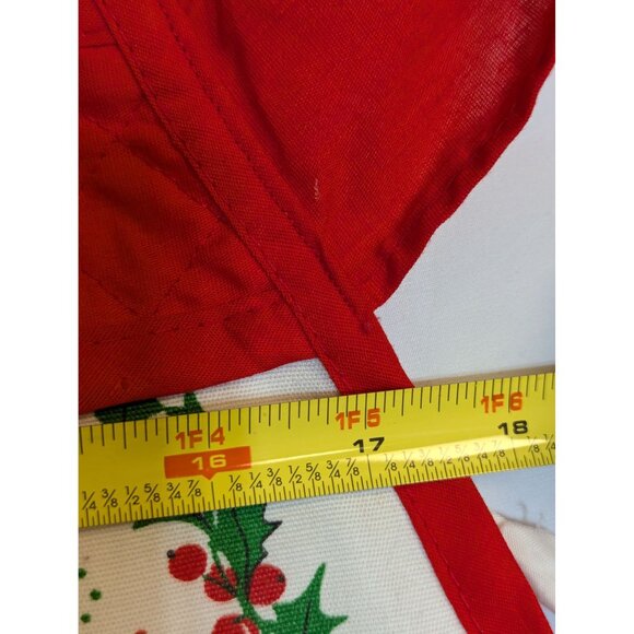 Vintage Christmas Apron With Festive Tree Design & Red Trim READ - Picture 5 of 6